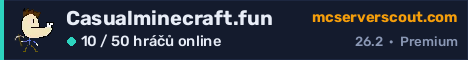 Banner serveru Casualminecraft.fun