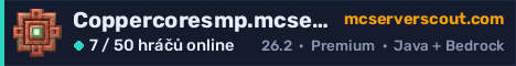 Banner serveru Coppercoresmp.mcserver.us