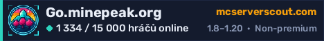 Banner serveru Go.minepeak.org
