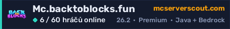 Banner serveru Mc.backtoblocks.fun