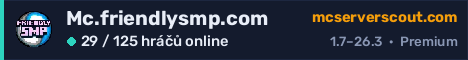 Banner serveru Mc.friendlysmp.com