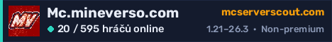 Banner serveru Mc.mineverso.com