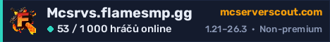 Banner serveru Mcsrvs.flamesmp.gg