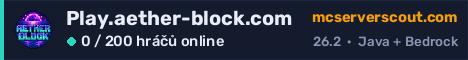 Banner serveru Play.aether-block.com