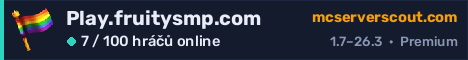 Banner serveru Play.fruitysmp.com