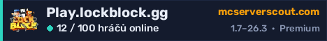 Banner serveru Play.lockblock.gg