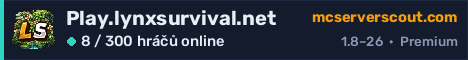 Banner serveru Play.lynxsurvival.net