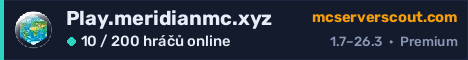 Banner serveru Play.meridianmc.xyz