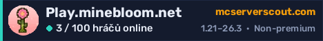 Banner serveru Play.minebloom.net