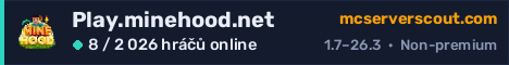Banner serveru Play.minehood.net