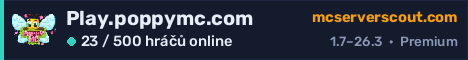 Banner serveru Play.poppymc.com