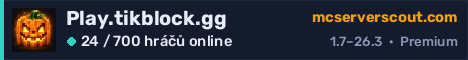 Banner serveru Play.tikblock.gg
