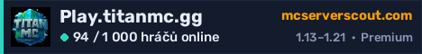 Banner serveru Play.titanmc.gg