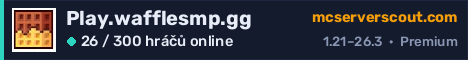 Banner serveru Play.wafflesmp.gg