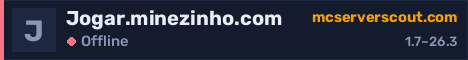 Banner des Servers Jogar.minezinho.com
