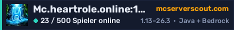 Banner des Servers Mc.heartrole.online:19137