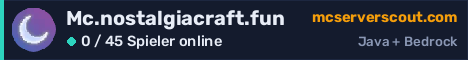 Banner des Servers Mc.nostalgiacraft.fun
