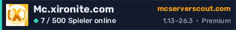 Banner des Servers Mc.xironite.com