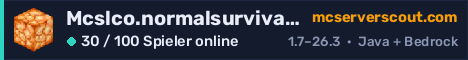 Banner des Servers Mcslco.normalsurvival.com