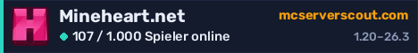 Banner des Servers Mineheart.net