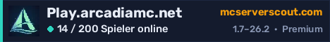 Banner des Servers Play.arcadiamc.net