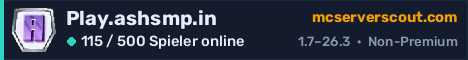 Banner des Servers Play.ashsmp.in