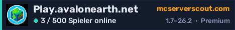 Banner des Servers Play.avalonearth.net