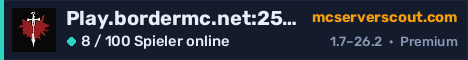 Banner des Servers Play.bordermc.net:25576