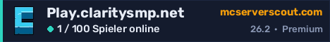 Banner des Servers Play.claritysmp.net