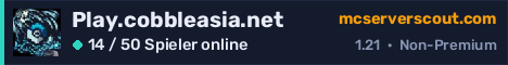 Banner des Servers Play.cobbleasia.net