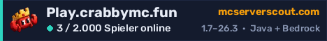 Banner des Servers Play.crabbymc.fun