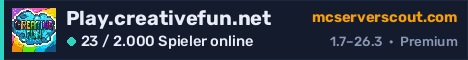 Banner des Servers Play.creativefun.net