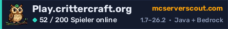 Banner des Servers Play.crittercraft.org