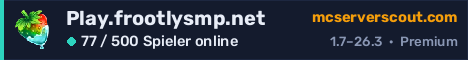 Banner des Servers Play.frootlysmp.net