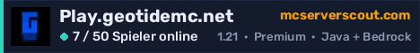 Banner des Servers Play.geotidemc.net