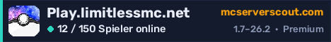 Banner des Servers Play.limitlessmc.net