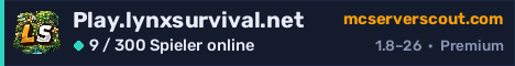 Banner des Servers Play.lynxsurvival.net