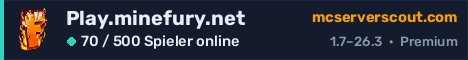 Banner des Servers Play.minefury.net