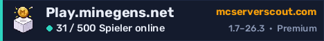 Banner des Servers Play.minegens.net