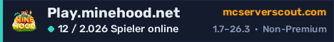 Banner des Servers Play.minehood.net
