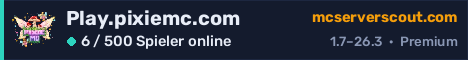 Banner des Servers Play.pixiemc.com