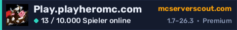 Banner des Servers Play.playheromc.com