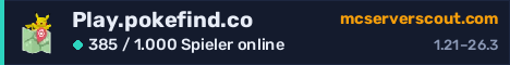 Banner des Servers Play.pokefind.co