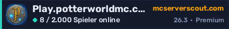 Banner des Servers Play.potterworldmc.com