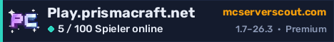 Banner des Servers Play.prismacraft.net