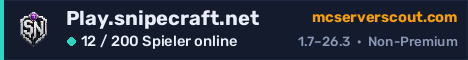 Banner des Servers Play.snipecraft.net