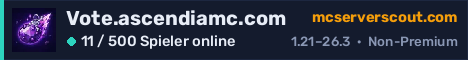 Banner des Servers Vote.ascendiamc.com
