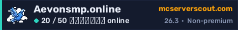 Banner του server Aevonsmp.online