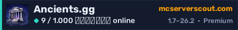 Banner του server Ancients.gg