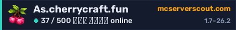 Banner του server As.cherrycraft.fun